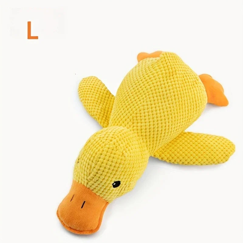Dog Calming Duck, 2025 Yellow Duck Dog Toy, The Mellow Ducks Calming Pillow, Dogs Ducks Toy with Quacking Sound for Indoor Dogs
