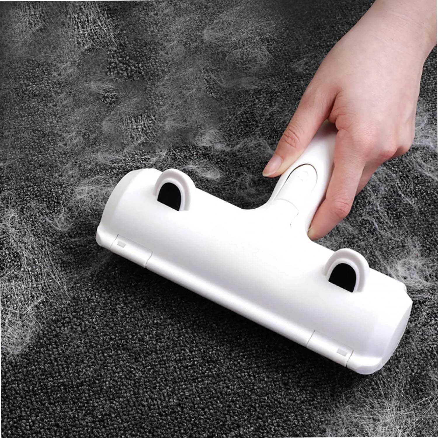 Hair removal device, cat hair cleaner, pet brush, dog and cat hair suction tool, push-pull reusable hair removal device