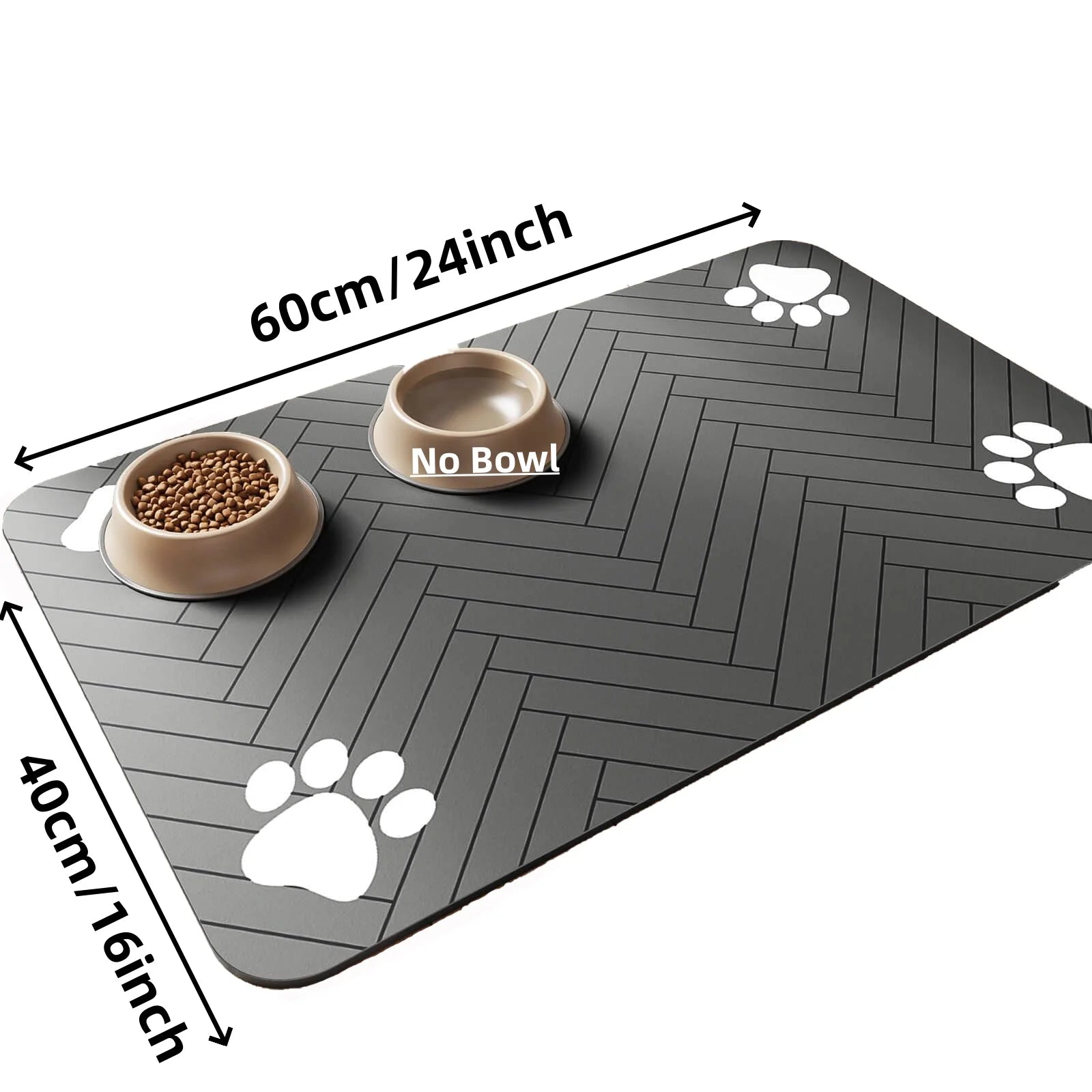 Pet Feeding Mat-Absorbent Pet Placemat for Food and Water Bowl with Waterproof Rubber Backing Quick Dry Water Mat for Dog Cat