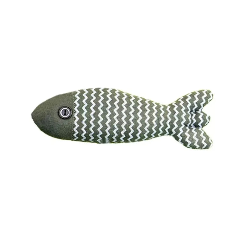Cat Toy Catnip 3D Simulation Fish Saury Goldfish Kitten Toys Pillowfish Interactive Sounding Cat Chew Bite Plush Toy Cat Supply